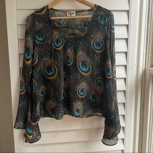 Peacock bell sleeved Show Me Your Mumu Top